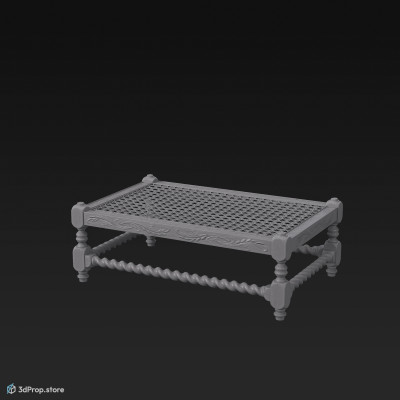 This is a 3D model of a coffee table from the Early 20th Century.