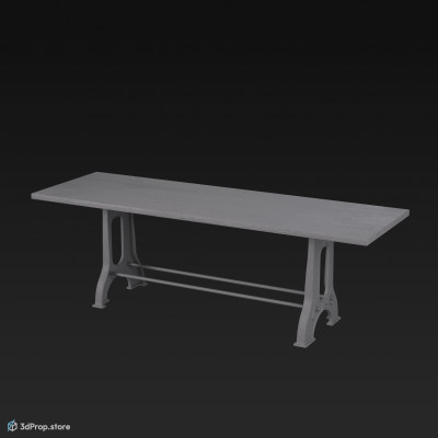 This is a 3D model of a vintage workbench from 1970.