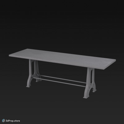 This is a 3D model of a vintage workbench from 1970.