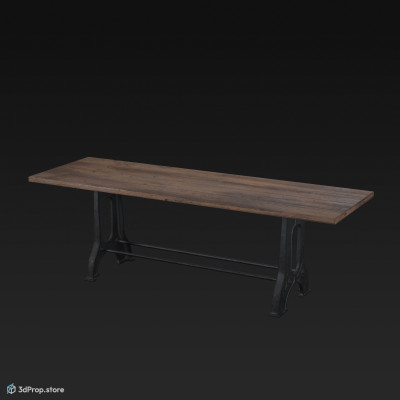 This is a 3D model of a vintage workbench from 1970.
