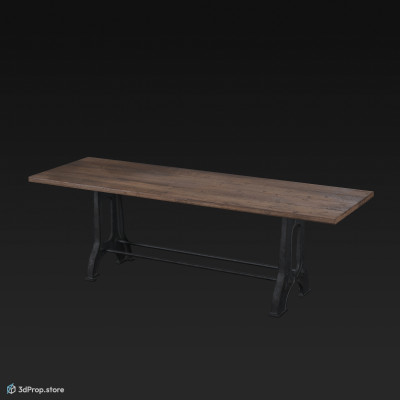 This is a 3D model of a vintage workbench from 1970.