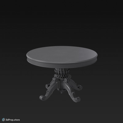 This is a 3D model of a victorian round table from 1837.