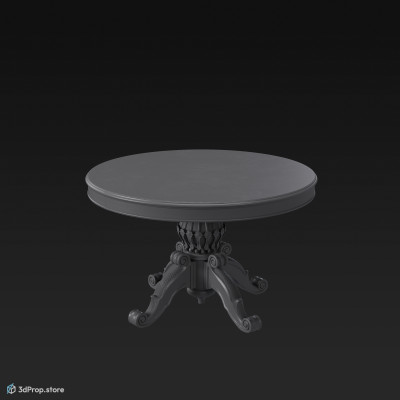 This is a 3D model of a victorian round table from 1837.