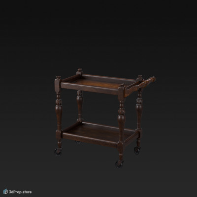 This is a 3D model of a butler trolley from 1930