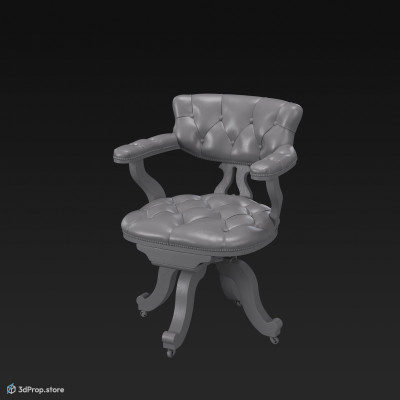 3D model of a chesterfield chair from 1880.