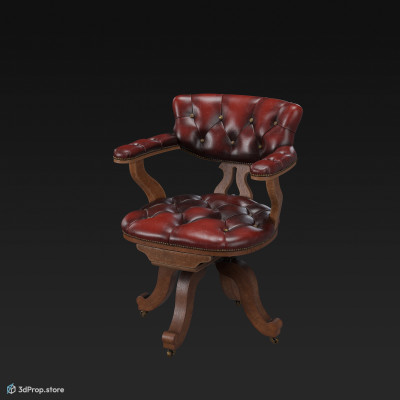3D model of a chesterfield chair from 1880.