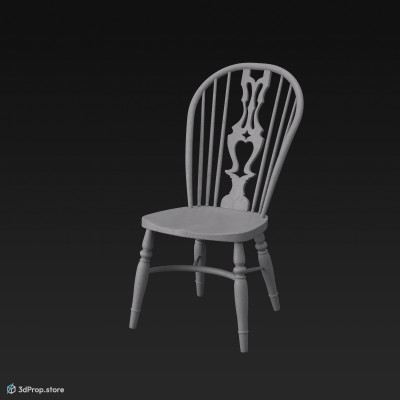 3d model of a georgian side chair