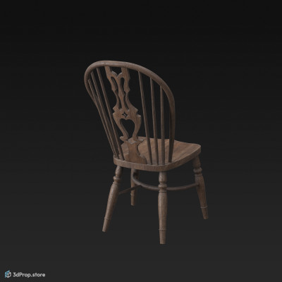 3d model of a georgian side chair