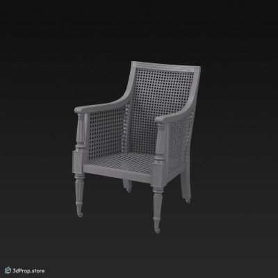 This is a 3D model of an armchair from 1810.