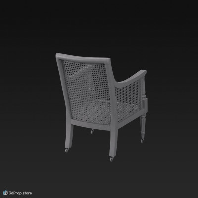 This is a 3D model of an armchair from 1810.