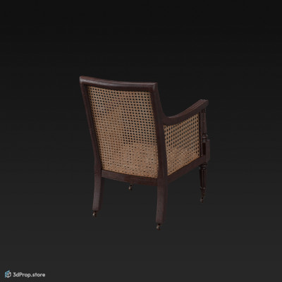 This is a 3D model of an armchair from 1810.