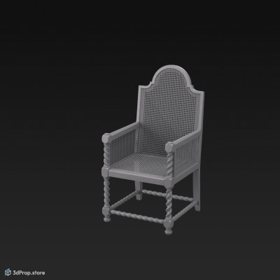 This is an original 3D model of an armchair from 1910.