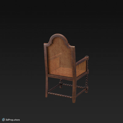 This is an original 3D model of an armchair from 1910.