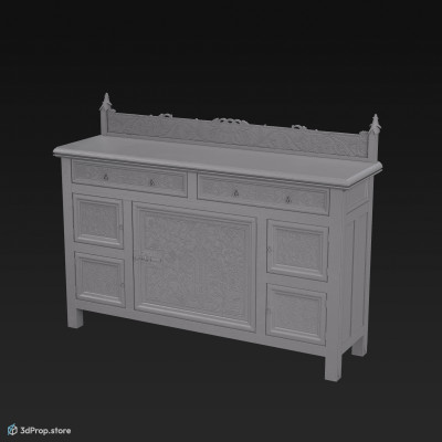 This is an original 3D model of a cabinet from the 1920s.