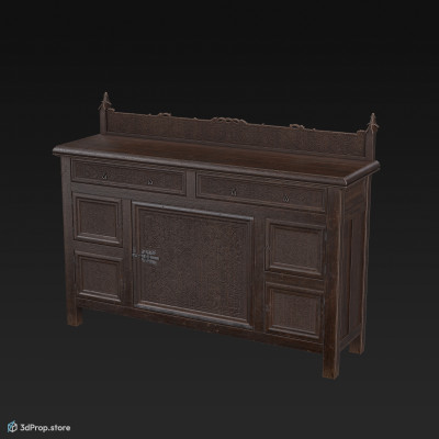 This is an original 3D model of a cabinet from the 1920s.
