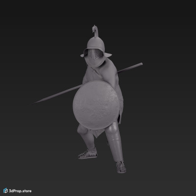 3D scan of a gladiator man from AD 30, Ancient Roman Empire.